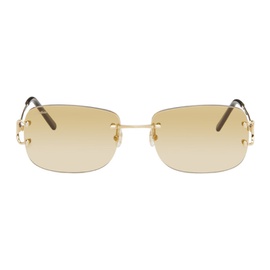 Gold Signature C de Cartier Sunglasses 242346M134010