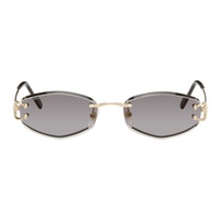 Cartier Gold Oval Sunglasses 242346M134017