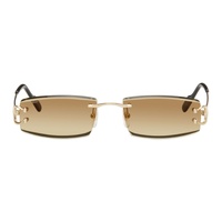 Cartier Gold Rectangular Sunglasses 242346M134021
