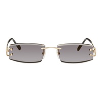 Cartier Gold Rectangular Sunglasses 242346M134022