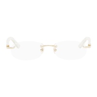Cartier Gold Oval Glasses 242346M133001