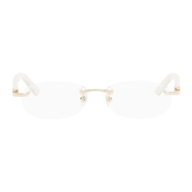 Cartier Gold Oval Glasses 242346M133001