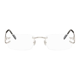 Cartier Silver Rectangular Glasses 242346M133003