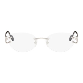 Cartier Silver Oval Glasses 242346M133012