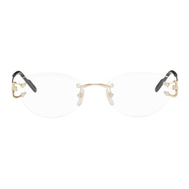 Cartier Gold Round Glasses 242346M133013