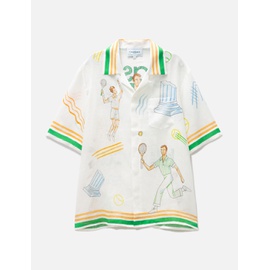 카사블랑카 Casablanca Tennis Play Short Sleeve Linen Shirt 911969