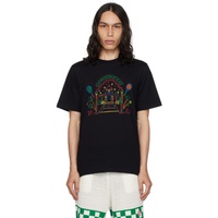카사블랑카 Casablanca Black Rainbow Crayon Temple T-Shirt 232195M213030