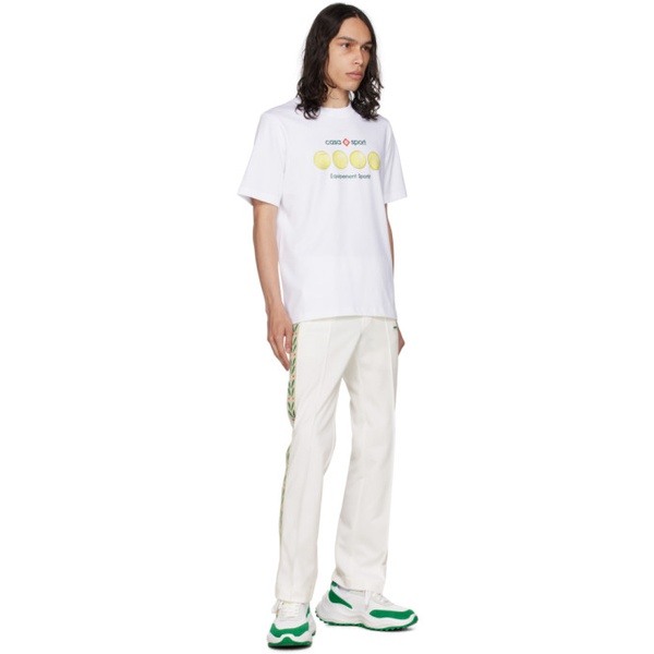  카사블랑카 Casablanca White Tennis Balls T-Shirt 232195M213014