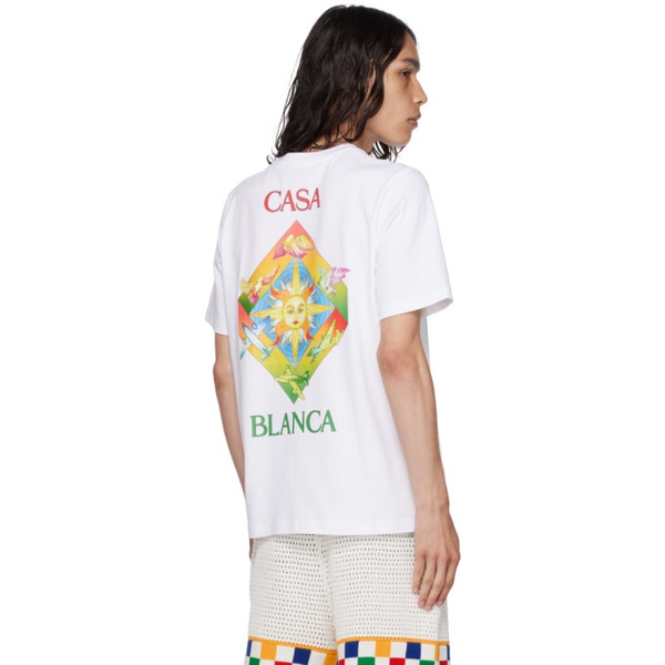  카사블랑카 Casablanca White Les Elements T-Shirt 232195M213028