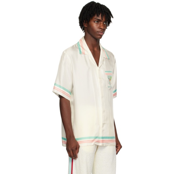  카사블랑카 Casablanca White Tennis Club Icon Shirt 232195M192002
