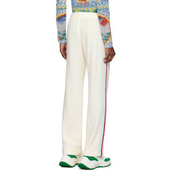  카사블랑카 Casablanca 오프화이트 Off-White Striped Sweatpants 232195M190004
