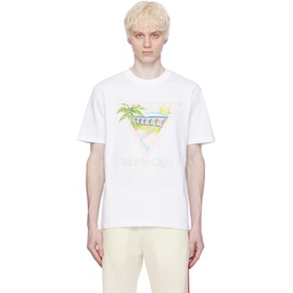 카사블랑카 Casablanca White Tennis Club Icon T-Shirt 241195M213002