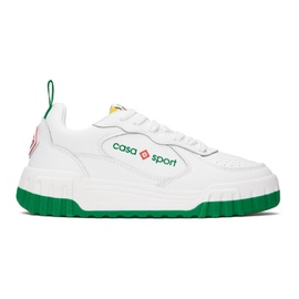 카사블랑카 Casablanca White & Green The Court Sneakers 232195M237002