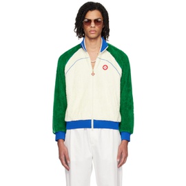카사블랑카 Casablanca Green & 오프화이트 Off-White Summer Track Jacket 241195M180011