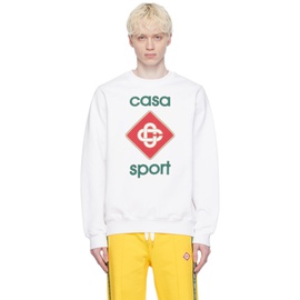카사블랑카 Casablanca White Casa Sport Icon Sweatshirt 241195M204011