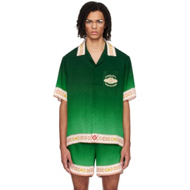 카사블랑카 Casablanca Green Unity Is Power Shirt 241195M192026