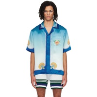 카사블랑카 Casablanca Blue Coquillage Colore Shirt 241195M192033