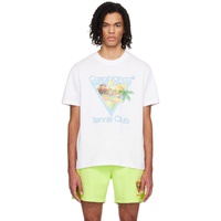 카사블랑카 Casablanca White Afro Cubism Tennis Club T-Shirt 241195M213036