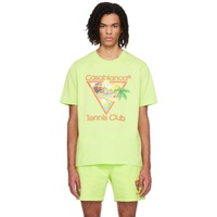 카사블랑카 Casablanca Green Afro Cubism Tennis Club T-Shirt 241195M213037