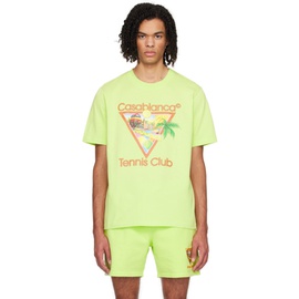 카사블랑카 Casablanca Green Afro Cubism Tennis Club T-Shirt 241195M213037