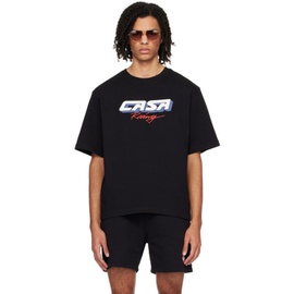 카사블랑카 Casablanca SSENSE Exclusive Black T-Shirt 241195M213045