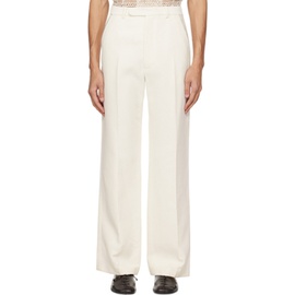 카사블랑카 Casablanca White Straight-Leg Trousers 241195M191003