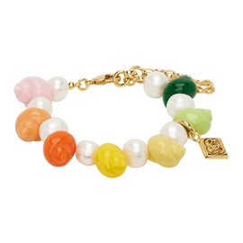 카사블랑카 Casablanca Gold & Multicolor Shell & Pearl Bracelet 241195M142004