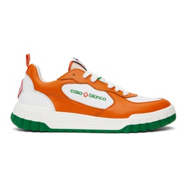 카사블랑카 Casablanca Orange & White The Court Sneakers 241195M237015