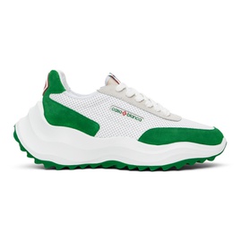 카사블랑카 Casablanca Green & White Atlantis Sneakers 241195M237014