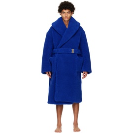 카사블랑카 Casablanca Blue Belted Coat 222195M176001
