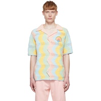 카사블랑카 Casablanca Multicolor Knit Casa Shell Shirt 221195M192033