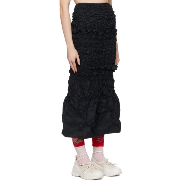  세실리에 반센 Cecilie Bahnsen Black Venus Midi Skirt 241002F092001