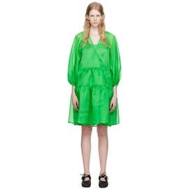 세실리에 반센 Cecilie Bahnsen Green Mirabelle Midi Dress 231002F054010