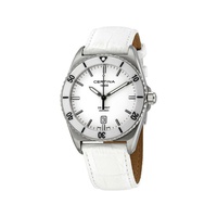 Certina DS First Ceramic Genuine White Leather Mens Quartz Watch C0144101601100 C014.410.16.011.00