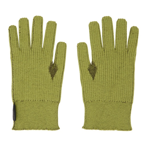  Charlie Constantinou SSENSE Exclusive Green Graphic Gloves 232785M135002