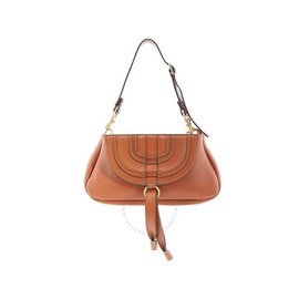 Chloe Brown Leather Small Marcie Clutch Bag CHC23US602K2825M