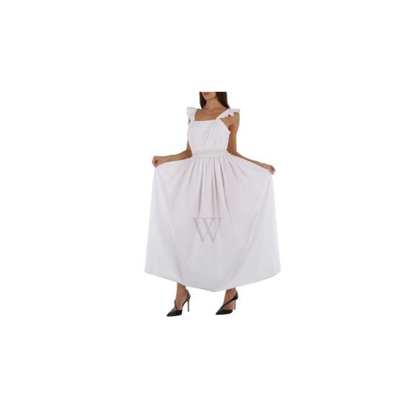 끌로에 Chloe Ladies White Long Sleeveless Dress With Ruches And Ruffles CHC22SRO27045101