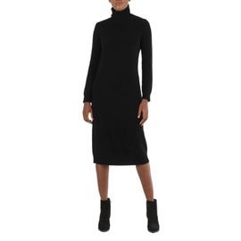 Chloe Ladies Black Long Knitted Wool And Cashmere Dress CHC22SMR02510001