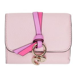 Chloe Pink Alphabet Small Trifold Wallet 241338F040001