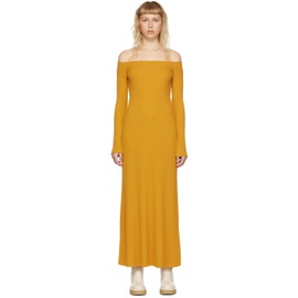 Chloe Yellow Wool Maxi Dress 221338F055003