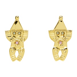 초포바 로위나 Chopova Lowena Gold Gnome Earrings 232529F022001