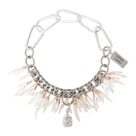 초포바 로위나 Chopova Lowena SSENSE Exclusive Silver Wedding Pearl Chain Necklace 232529F023012