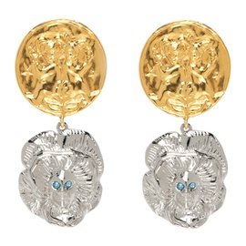 초포바 로위나 Chopova Lowena Gold & Silver Gemini Lady Drop Earrings 222529F022003