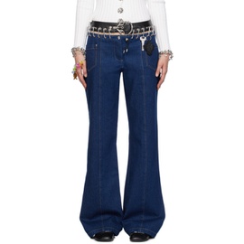 초포바 로위나 Chopova Lowena Blue Bump Carabiner Jeans 241529F069001