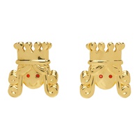 초포바 로위나 Chopova Lowena Gold Queen Earrings 231529F022004