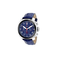 Christian Van Sant MEN'S Grand Python Chronograph (Faux) Leather Blue Dial Watch CV3AU3
