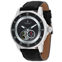 Christian Van Sant MEN'S Viscay Leather Black Dial Watch CV0551