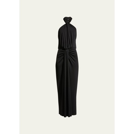 Cinq a Sept Kaily Twisted Jersey Halter Maxi Dress 4332925