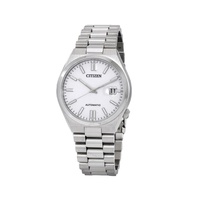Citizen Automatic White Dial Stainless Steel Mens Watch NJ0150-81A