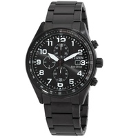 Citizen MEN'S Chronograph Stainless Steel Black Dial Watch CA0775-79E